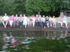 Ana waded out in Lake Washington to take a picture of us all on the bank.